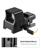 CVLIFE FoxSpook 1X22X33 Red Green Dot Sight 4 Reticles Dot Sight, view 4