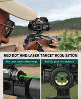 CVLIFE FoxSpook 1x30mm Red Dot Sight Scope with Green Laser Dot Sight, view 2