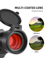 CVLIFE FoxSpook 1x30mm Red Dot Sight Scope with Green Laser Dot Sight, view 4