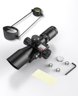 CVLIFE FoxSpook 2.5-10x40 Mil-dot Rifle Scope with Red/Green Laser Combo, view 3