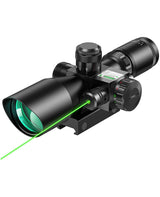 CVLIFE FoxSpook 2.5-10x40 Mil-dot Rifle Scope with Red/Green Laser Combo, view 5