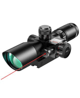 CVLIFE FoxSpook 2.5-10x40 Mil-dot Rifle Scope with Red/Green Laser Combo, view 6