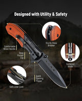 CVLIFE 2.98" Small EDC Pocket Knife, view 3
