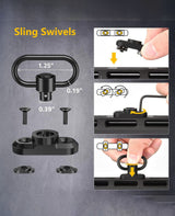 CVLIFE 2 Point Sling Adjustable Length Rifle Sling with Sling Swivels, view 5