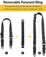 CVLIFE 2 Point Sling with Removable 550 Paracord Sling Adjustable Length Rifle Sling, view 2