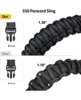 CVLIFE 2 Point Sling with Removable 550 Paracord Sling Adjustable Length Rifle Sling, view 3