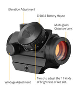 CVLIFE FoxSpook 2MOA Red Dot Sight 1x25mm Scope, view 4