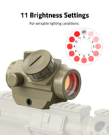 CVLIFE FoxSpook 2MOA Red Dot Sight 1x25mm Dot Sight, view 3