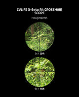 CVLIFE FoxSpook 3-9x40 R4 Reticle Crosshair Scope, view 4