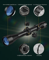 CVLIFE FoxSpook 3-9x40 Optics R4 Reticle Crosshair Scope, view 4