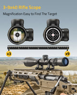 CVLIFE FoxSpook 3-9x40 Optics R4 Reticle Crosshair Scope, view 5