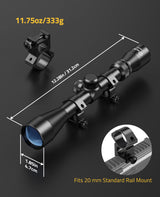 CVLIFE FoxSpook 3-9x40 Optics R4 Reticle Crosshair Scope, view 6