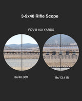 CVLIFE FoxSpook 3-9x40 Red & Green Illuminated Scope, view 2