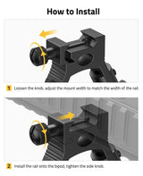 CVLIFE 3-in-1 Picatinny Bipod with Swivel Stud and tube Clamp Adapter, view 4