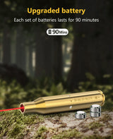 CVLIFE 30-06/25-06/270 Bore Sight Laser Red Dot Cartridge Bore Sighter with 3 Batteries, view 2