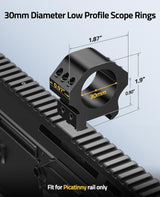 CVLIFE 30mm Scope Rings Mount for Picatinny Rails, view 3