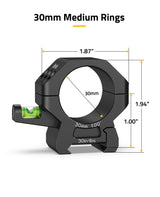 CVLIFE 30mm Scope Rings with Level Bubble 2 Pieces, view 5