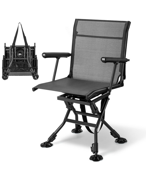 CVLIFE 360° Swivel Hunting Chair for Blind and Camping