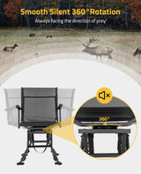CVLIFE 360° Swivel Hunting Chair for Blind and Camping, view 4