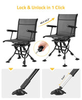 CVLIFE 360° Swivel Hunting Chair for Blind and Camping, view 6