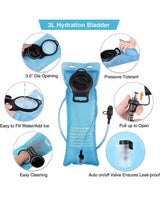 CVLIFE 3L Hydration Backpack Perfect for Hiking, Biking, and Hunting, view 2