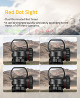 CVLIFE EagleFeather 4-16x50 Rifle Scope Red & Green Dot Sight, view 4