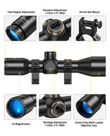 CVLIFE FoxSpook 4x32 Compact Rifle Scope Crosshair Optics Hunting Gun Scope, view 3
