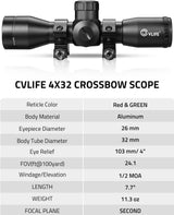 CVLIFE JackalHowl 4x32 Crossbow Scope, view 6