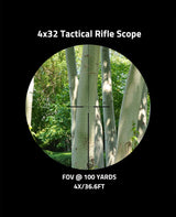 CVLIFE WolfProwl 4x32 Rifle Scope Red & Green & Blue, view 2