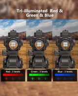 CVLIFE WolfProwl 4x32 Rifle Scope Red & Green & Blue, view 5