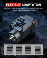 CVLIFE 500 Lumens Pistol Light - GL and Picatinny Rail, view 4