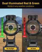 CVLIFE FoxSpook 6-24x50 AOE Red and Green Illuminated Scope, view 4