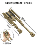 CVLIFE 6-9 Inch Adjustable Super Duty shoulder-mount Bipod, view 2