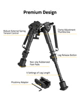 CVLIFE 6-9 Inches Bipod Picatinny Bipod with Adapter, view 5