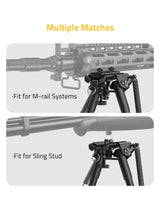 CVLIFE 6-9 Inches Bipod with Adapter for M-Rail, view 6