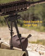 CVLIFE 6-9 Inches Bipod with Quick Release Adapter for Picatinny Rail, view 2