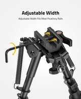 CVLIFE 6-9 Inches Bipod with Quick Release Adapter for Picatinny Rail, view 5
