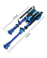 Cvlife 6-9 Inches Carbon Fiber Blue Bipod Picatinny Bipod with Adapter, view 5