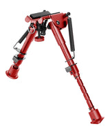 Cvlife 6-9 Inches Carbon Fiber Red Picatinny Bipod with Adapter, view 3