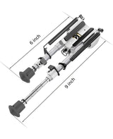 Cvlife 6-9 Inches Carbon Fiber Silver Picatinny Bipod with Adapter, view 6
