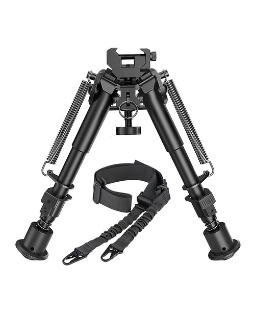 CVLIFE 6-9 Inches Picatinny Bipod shoulder-mount Bipod with Adapter and Two Point shoulder-mount Sling