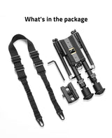 CVLIFE 6-9 Inches Picatinny Bipod shoulder-mount Bipod with Adapter and Two Point shoulder-mount Sling, view 5