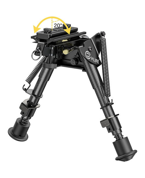 CVLIFE 6-9 Inches shoulder-mount Bipod Pivot Tilting Bipods Compatible with m-rail