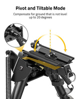CVLIFE 6-9 Inches shoulder-mount Bipod Pivot Tilting Bipods Compatible with m-rail, view 3