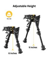 CVLIFE 6-9 Inches shoulder-mount Bipod Pivot Tilting Bipods Compatible with m-rail, view 6