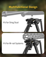 CVLIFE 6-9 Inches shoulder-mount Bipod with Bipod Mount Adapter for M-Rail, view 3