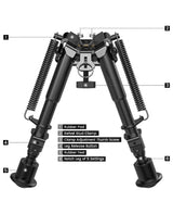 CVLIFE 6-9 Inches shoulder-mount Bipod with Picatinny Adapter, view 2