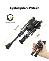 CVLIFE 6-9 shoulder-mount Bipod Inch Adjustable Super Duty Bipod, view 4