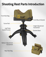 CVLIFE 7-11 Inches Shooting Rest Tripod with Rest Bag, view 2