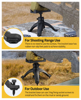 CVLIFE 7-11 Inches Shooting Rest Tripod with Rest Bag, view 3